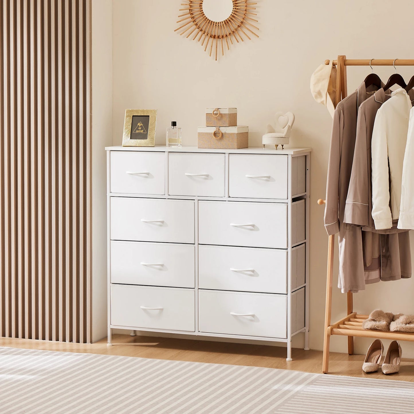 9 Drawer Fabric Dresser