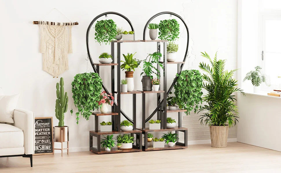 Heart-Shaped Plant Rack