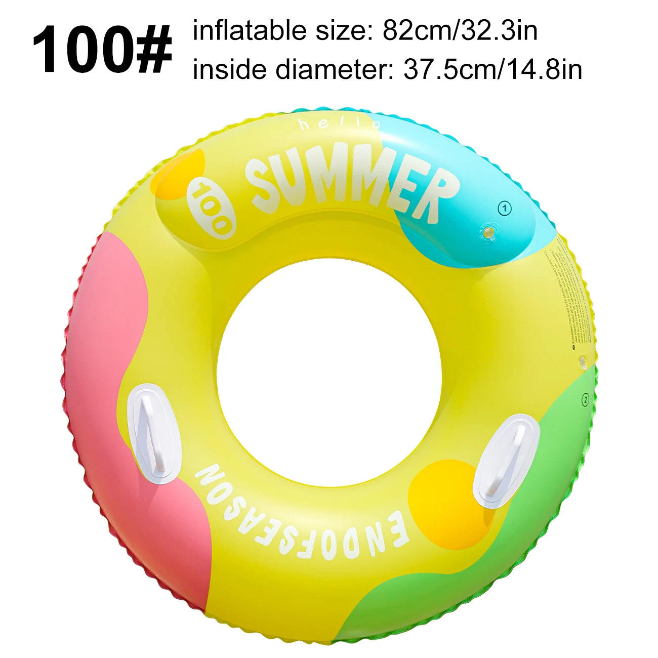 Vibrant Color Thickened Inflatable Swim Ring