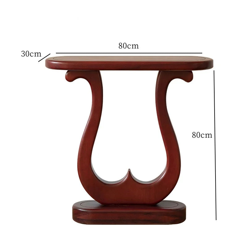 Modern Corner Console Table – Nordic Wooden Entryway Table for Hallways and Living Room Spaces
