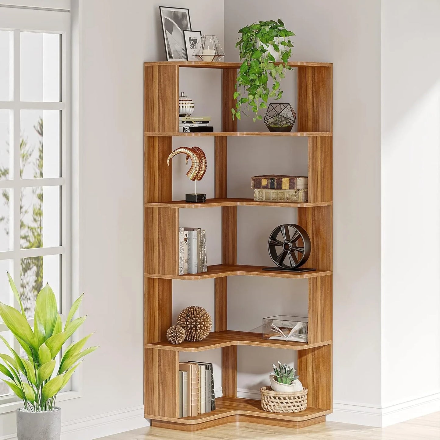 L‑Shaped Corner Bookcase