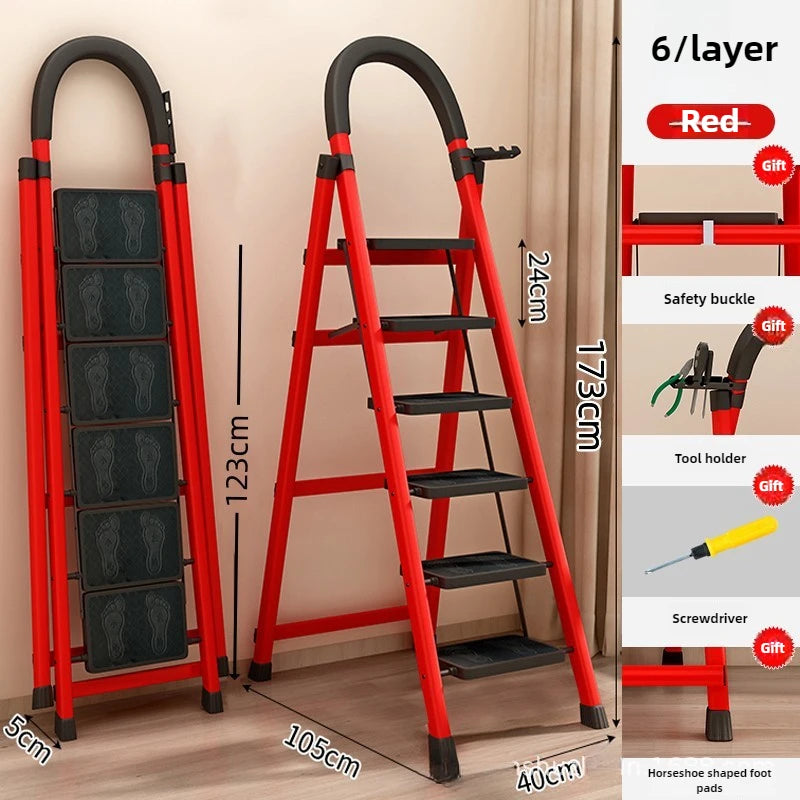 Foldable Carbon Steel Ladder