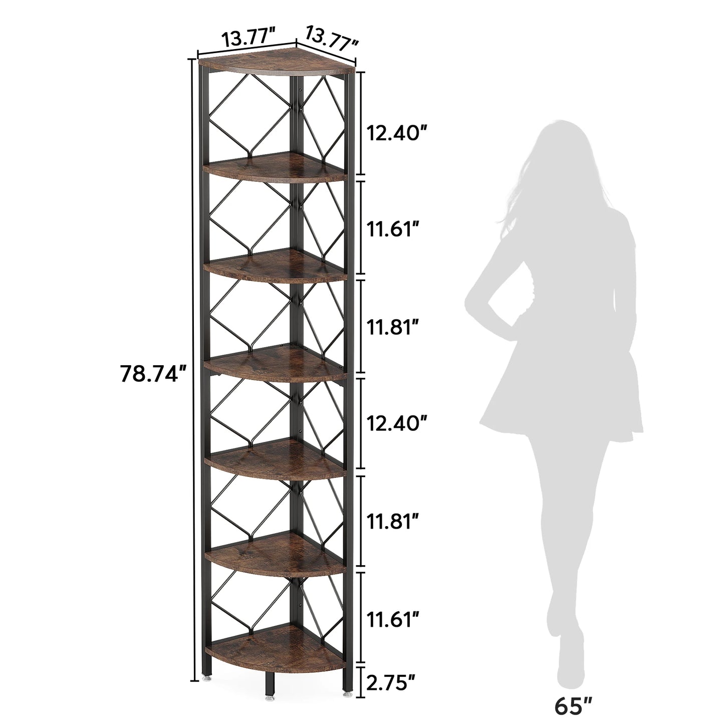 Slim Corner Bookcase