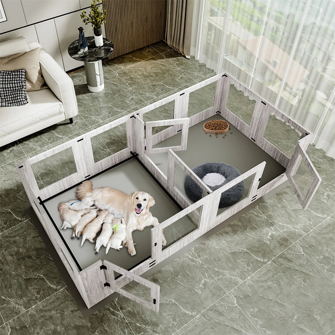 Glass Whelping Box Playpen