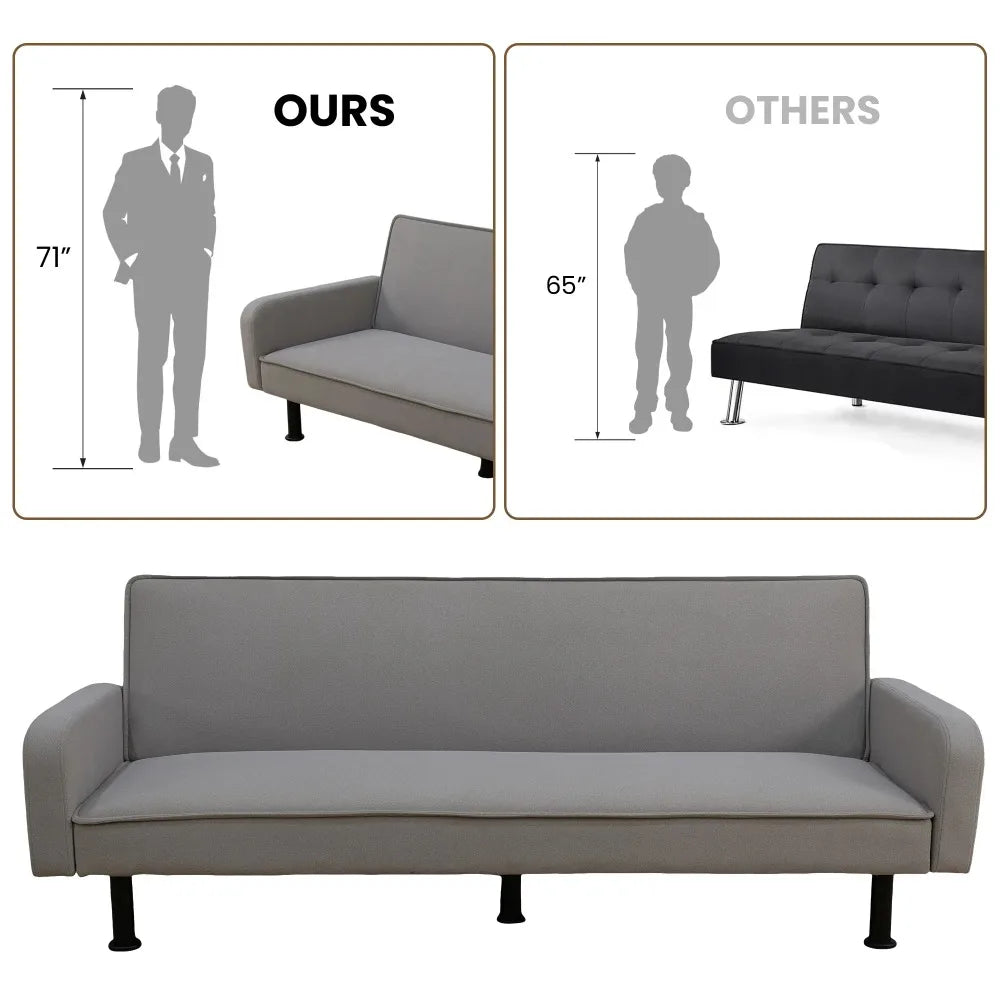 Flannel Futon Sofa Bed