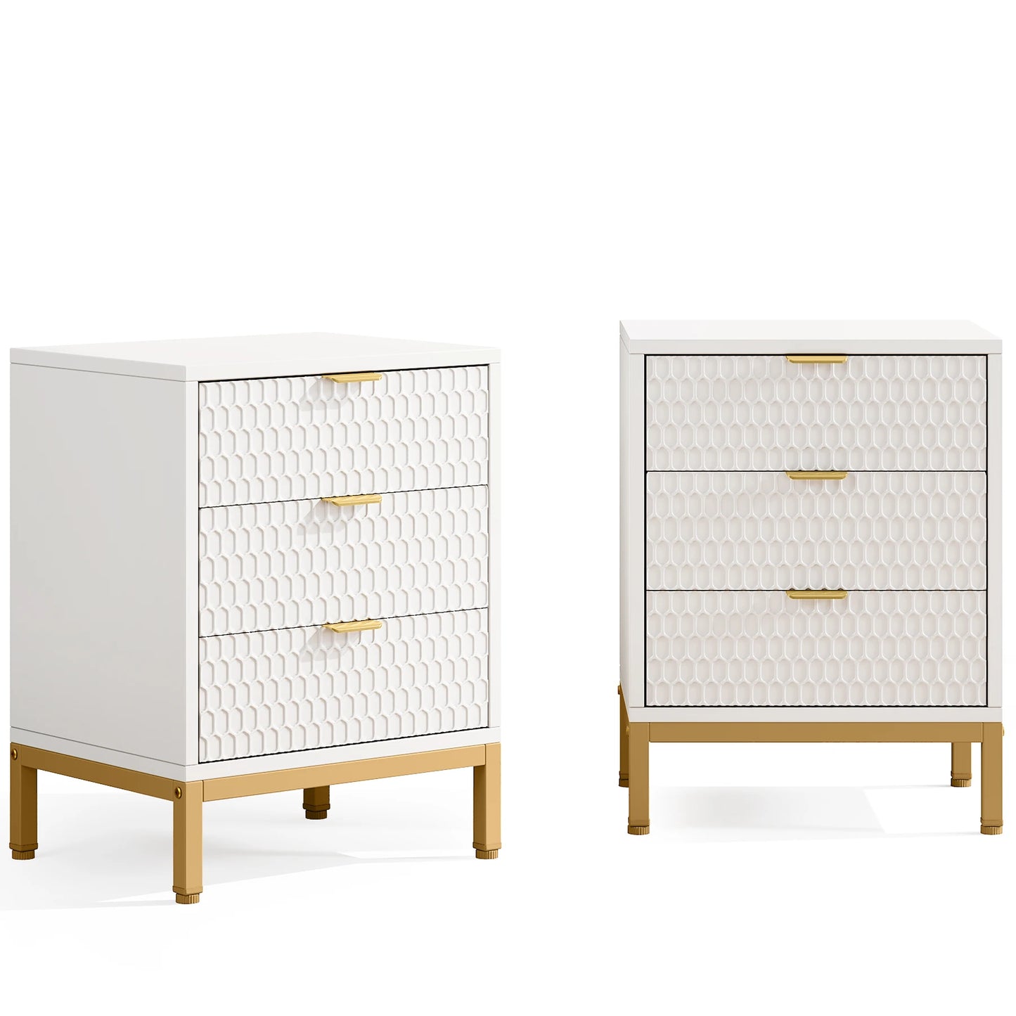 Hexagon 3-Drawer Nightstand