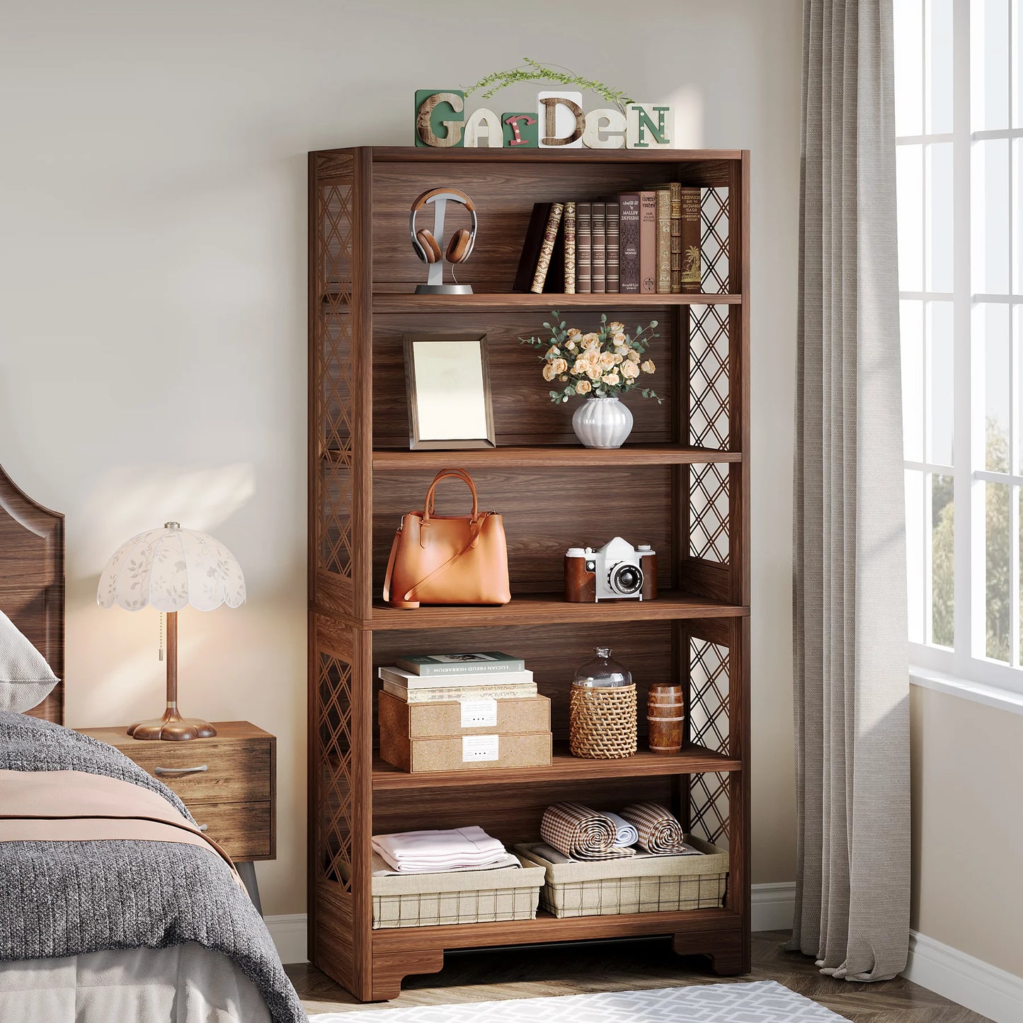 Industrial X-Frame Bookcase