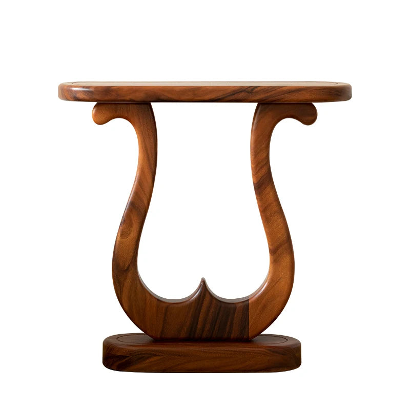 Modern Corner Console Table – Nordic Wooden Entryway Table for Hallways and Living Room Spaces
