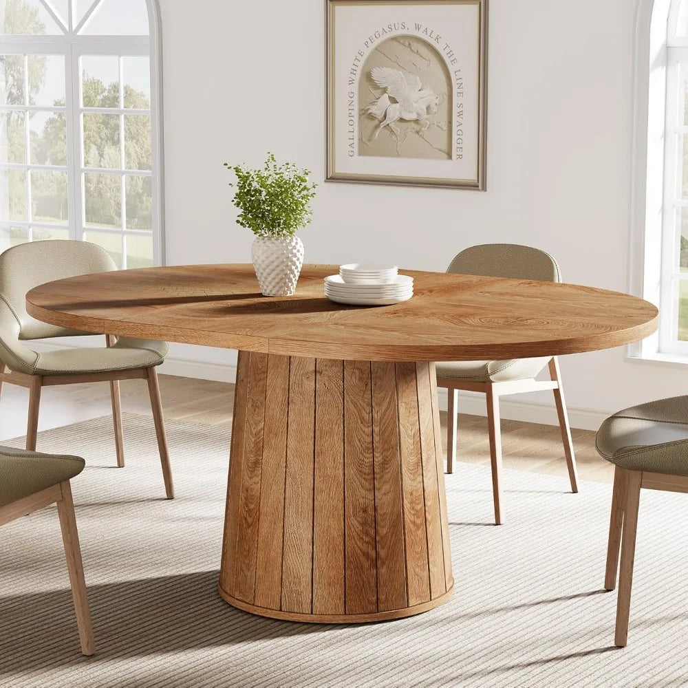 Fluted Oval Dining Table