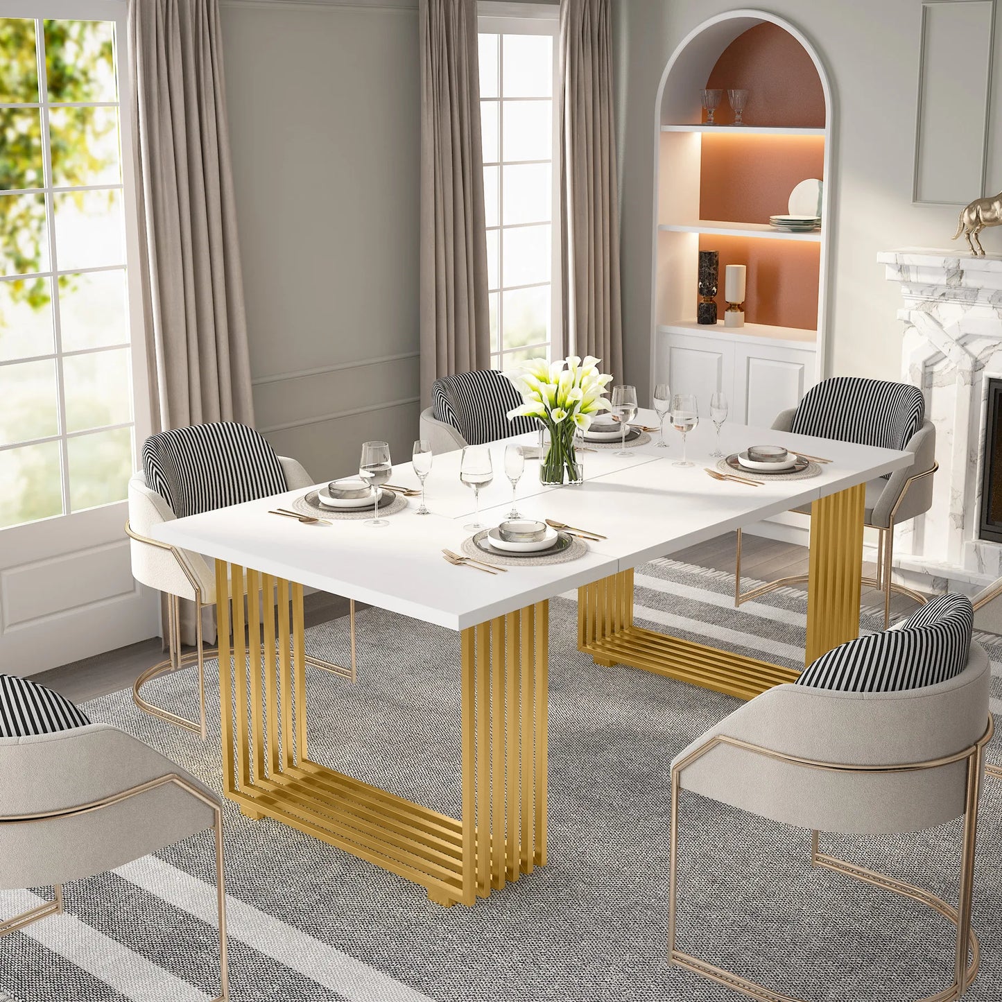 Gold-Leg Work Desk
