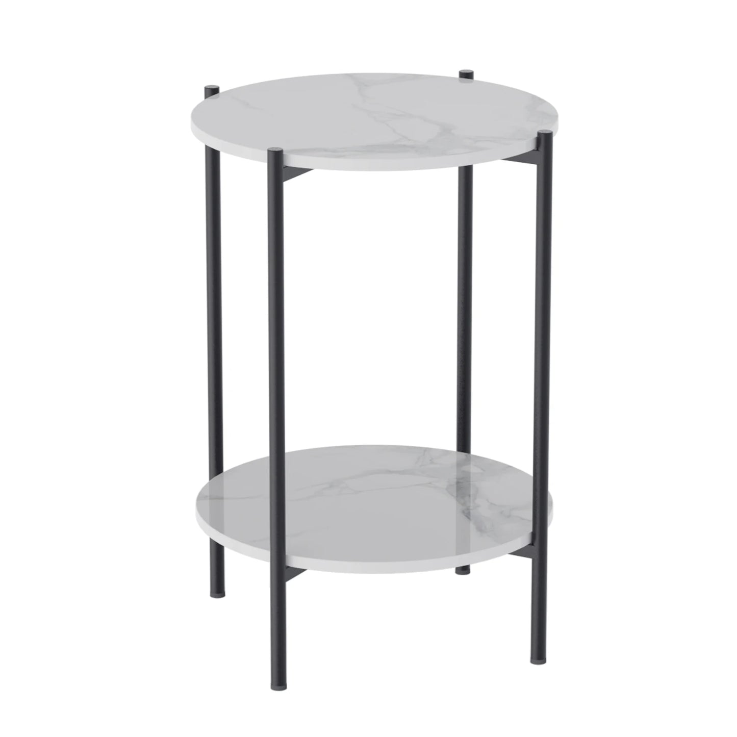 Round Marble Nesting Side Table
