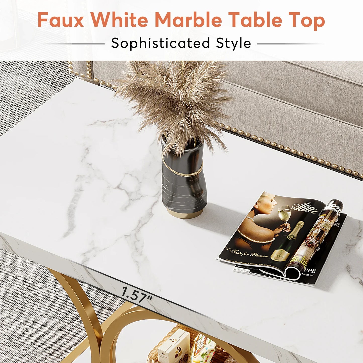 47.24-inch Rectangle Coffee Table