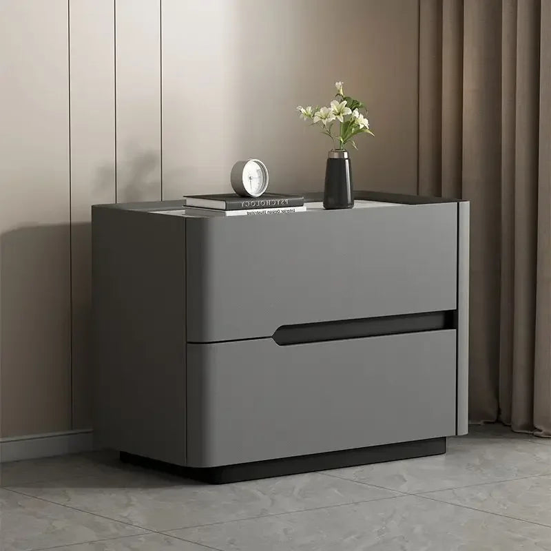 Nordic Modern Night Table – Minimalist Storage Bedside Table with Drawers