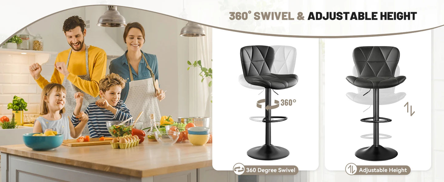 Adjustable Swivel Bar Stools