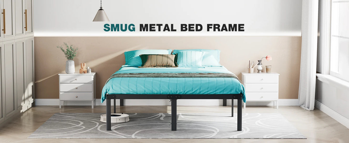 Metal Bed Frame with Storage Space
