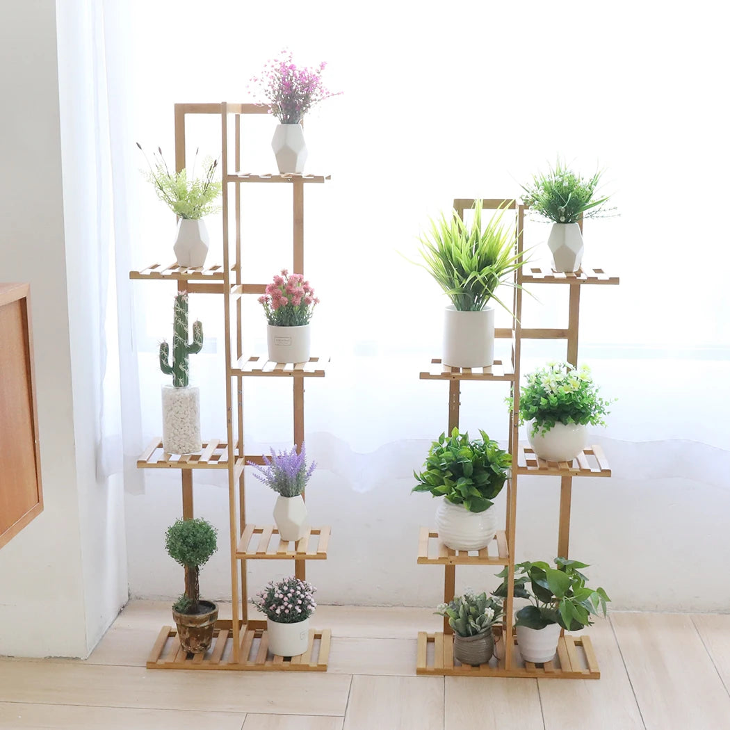 Corner Bamboo Plant Stand