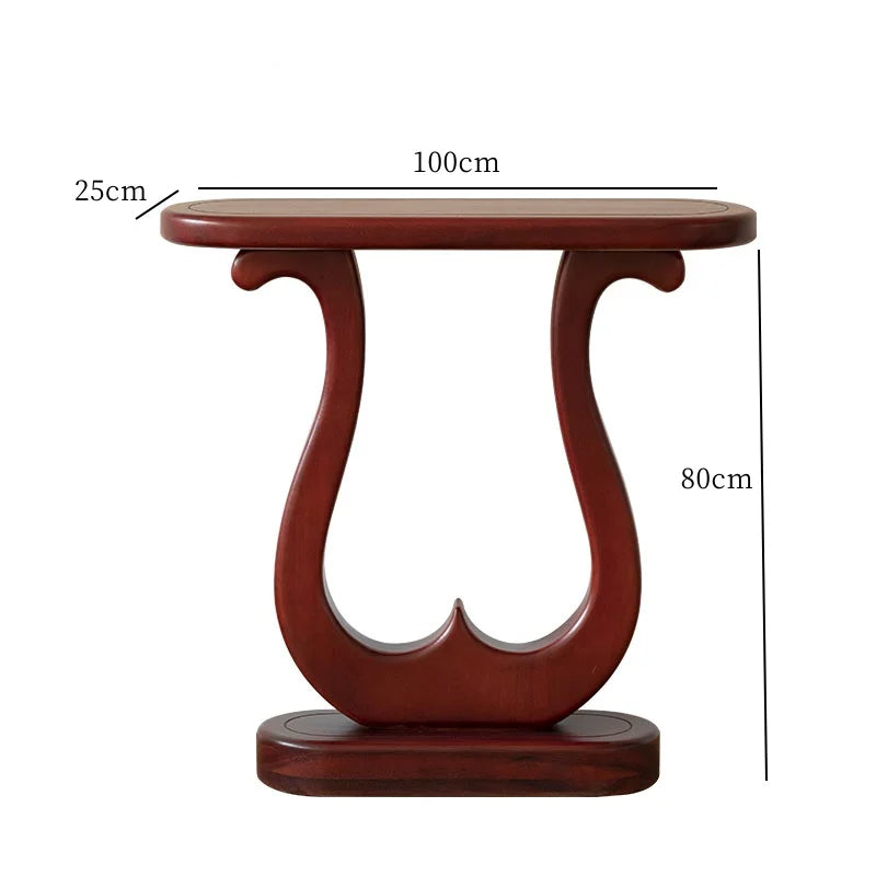 Modern Corner Console Table – Nordic Wooden Entryway Table for Hallways and Living Room Spaces