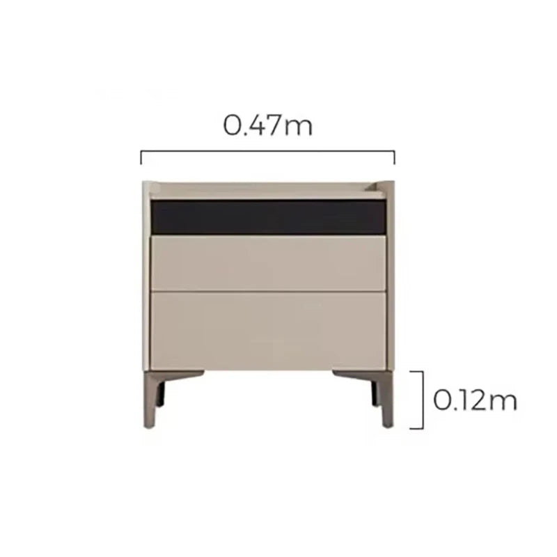Italian Luxury Nightstand – Modern Nordic Bedside Table with Drawers