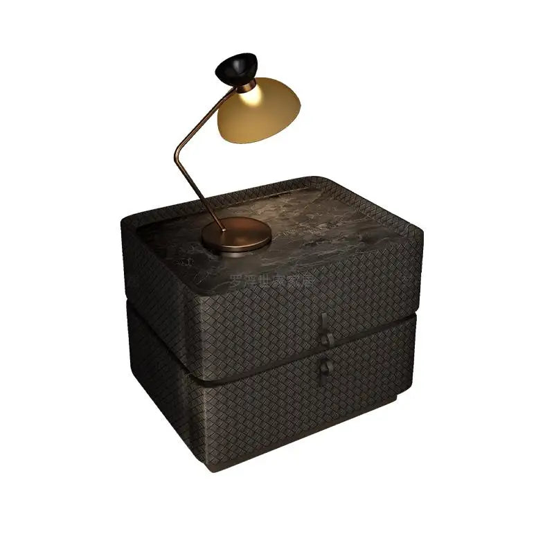 Black Aesthetic Nightstand Vintage Luxury Italian Drawers Bedside Table