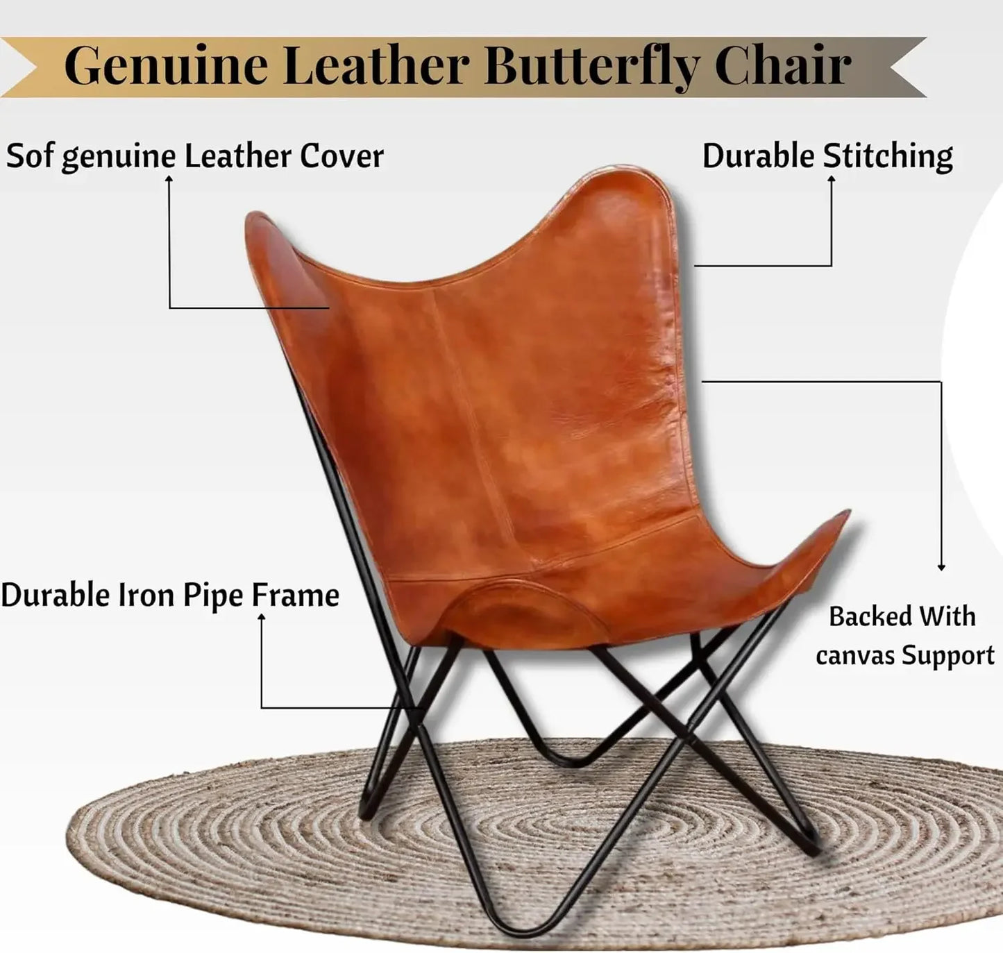 Leather Butterfly Chair