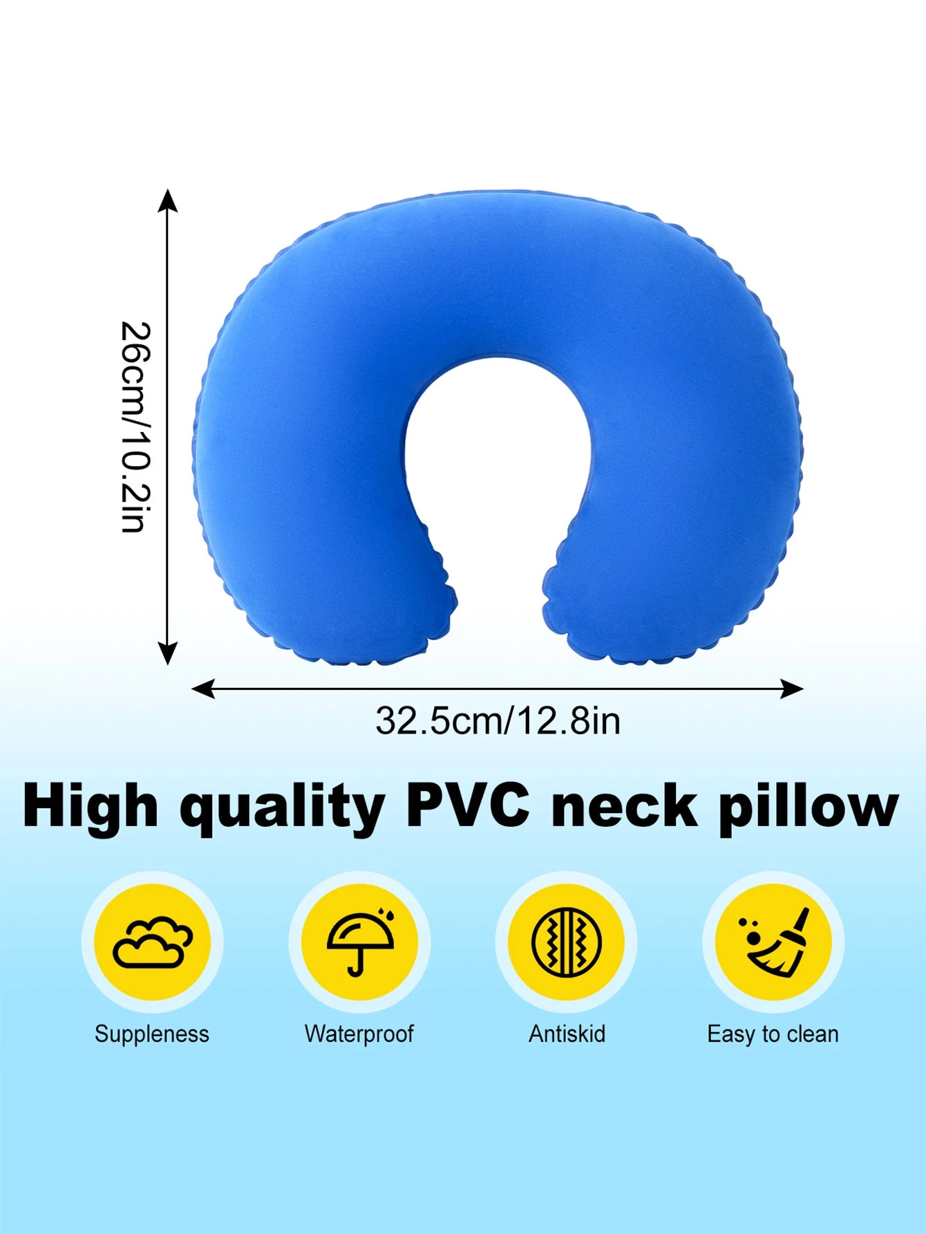 2Pcs inflatable U-shaped pillow