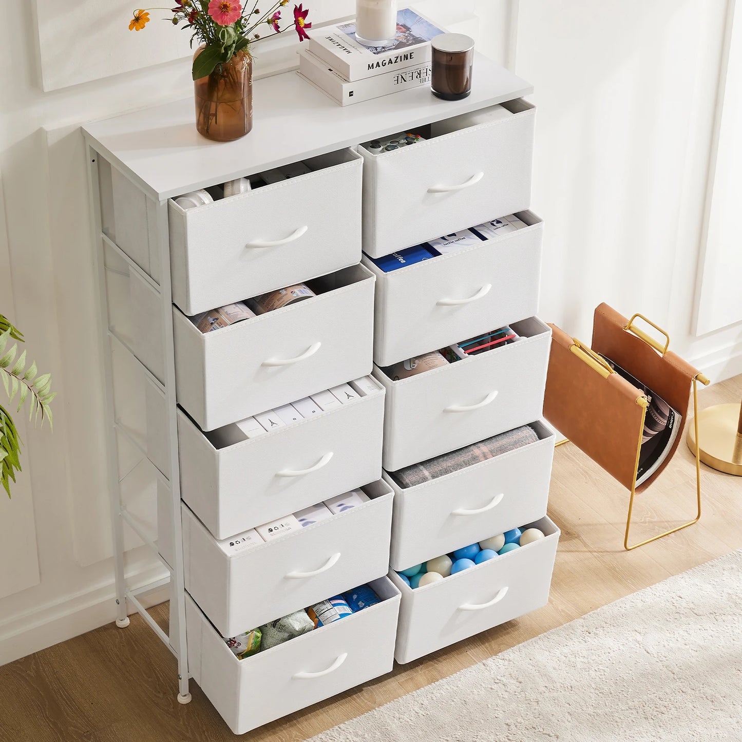 Wardrobe with Fabric Drawers (5/7/10 Drawers)