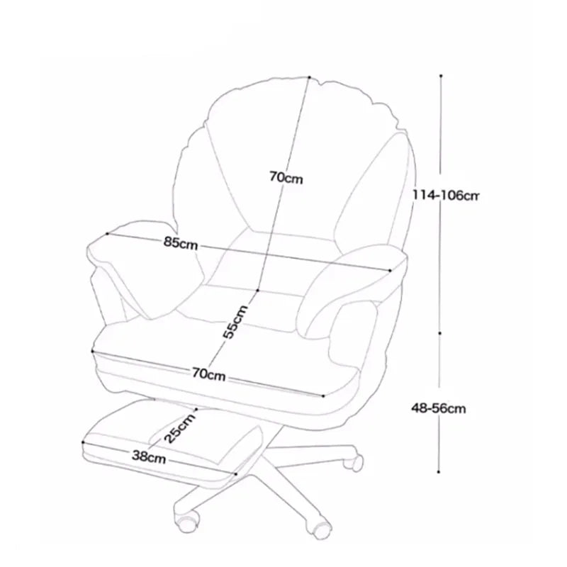 Compact Swivel Office Chair with Cushion