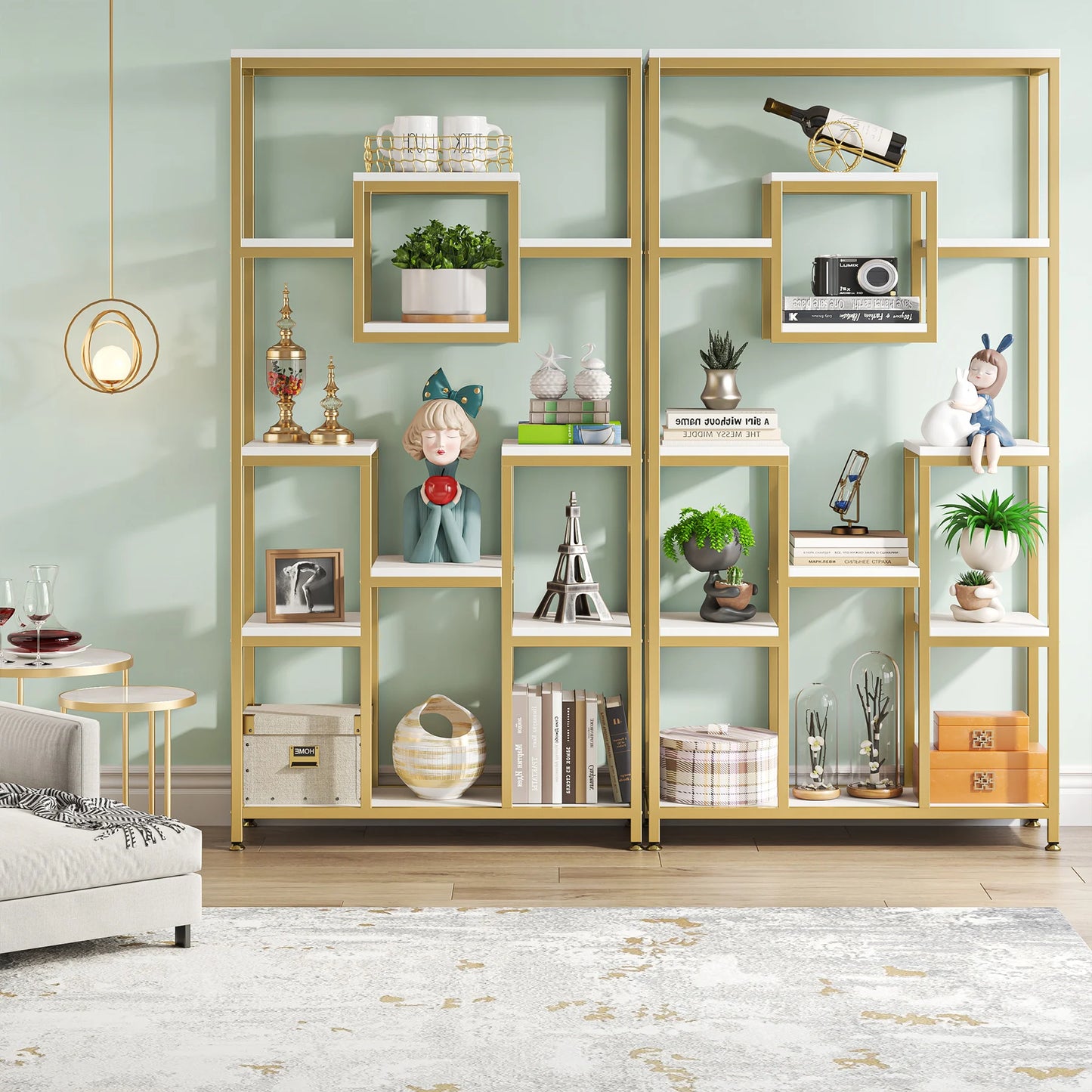 Geometric Metal Bookcase