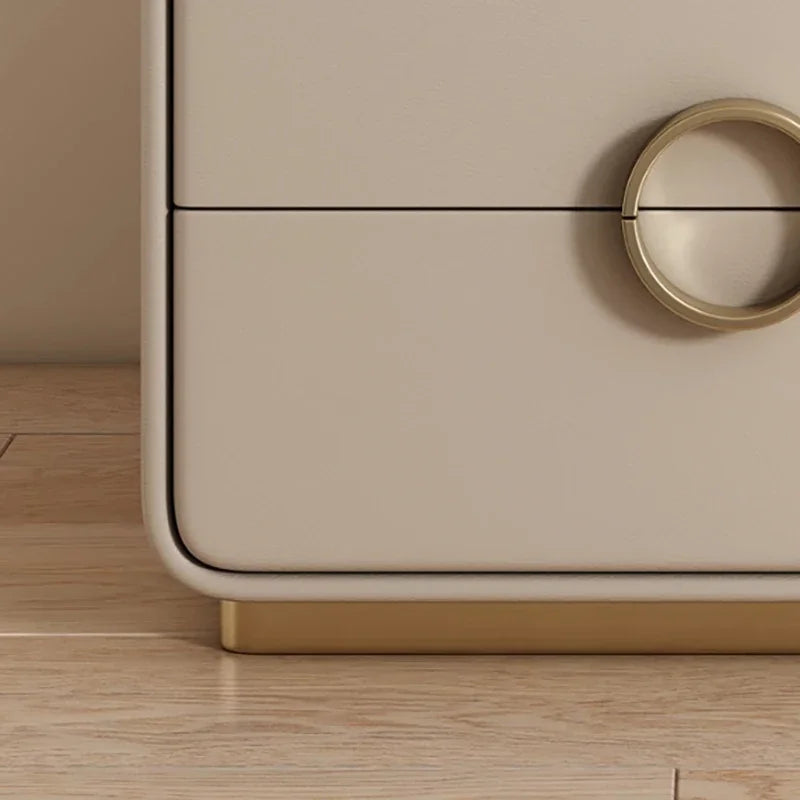 Glamour Modern Nightstand – Minimalist Bedside Table with Drawers and Storage