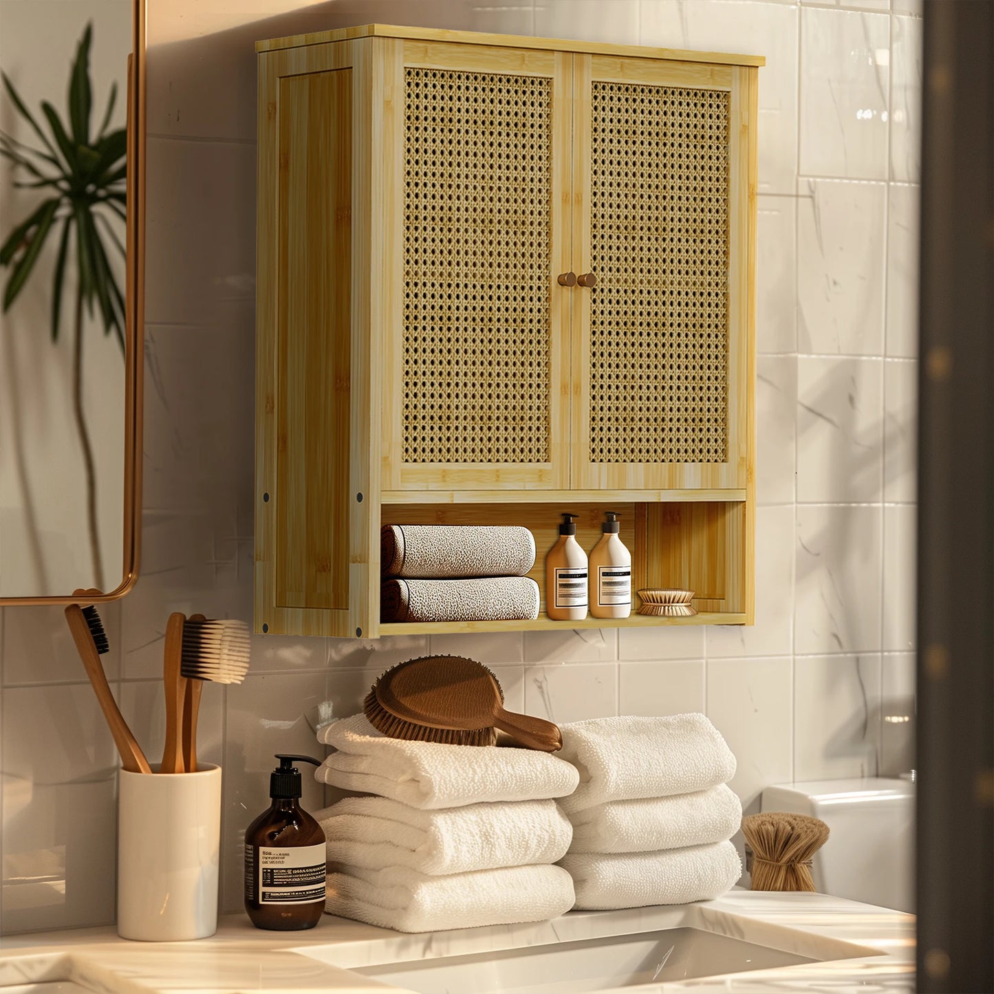 Bamboo Wall Cabinet