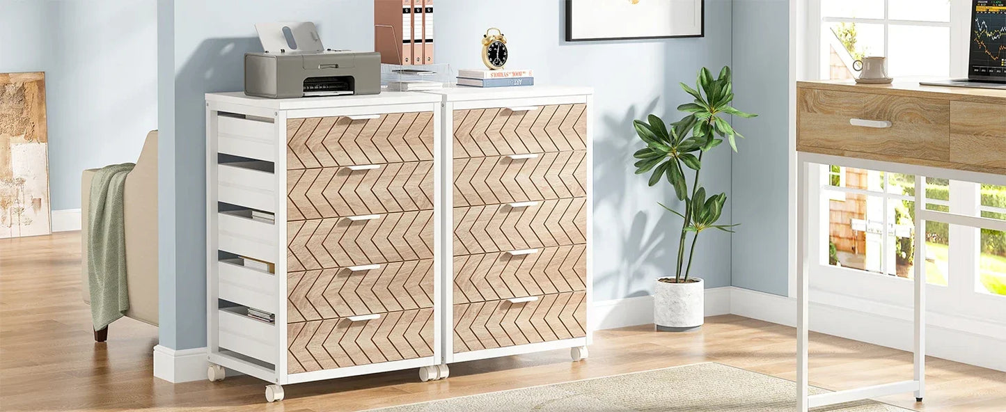 Mobile 5‑Drawer Cabinet