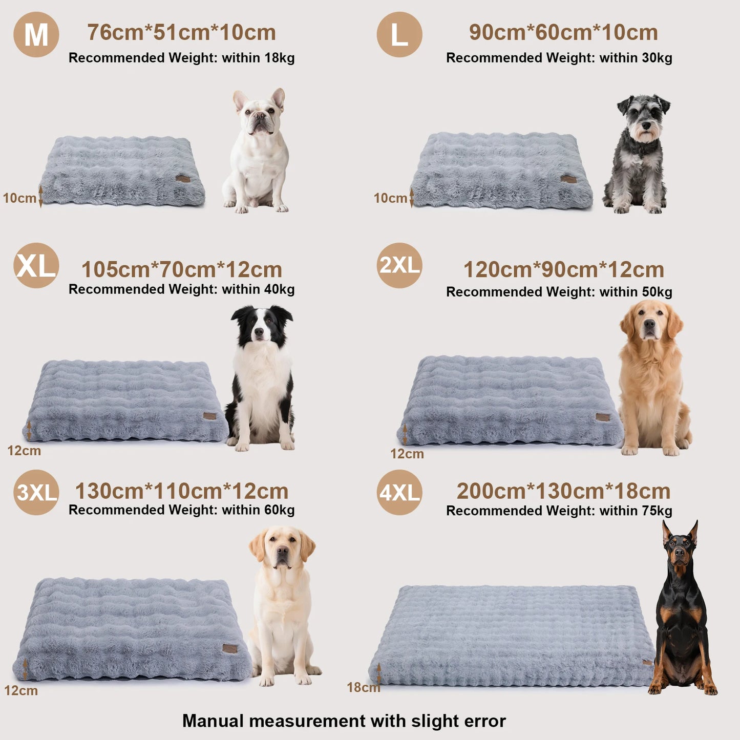 Fluffy Crate Bed for Extra Large Dogs