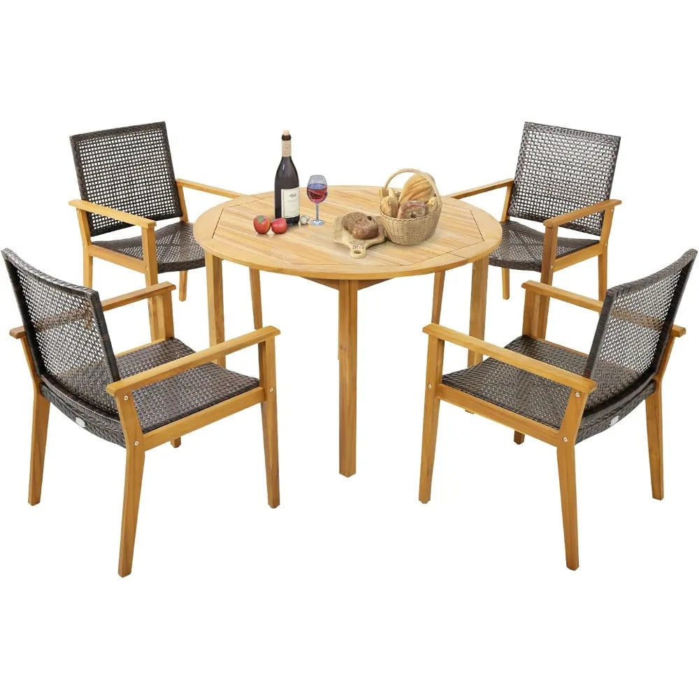 Patio Wicker Dining Set