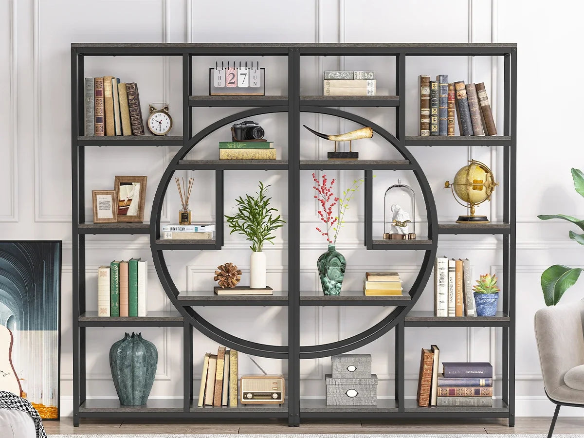 Half‑Moon Etagere Bookcase
