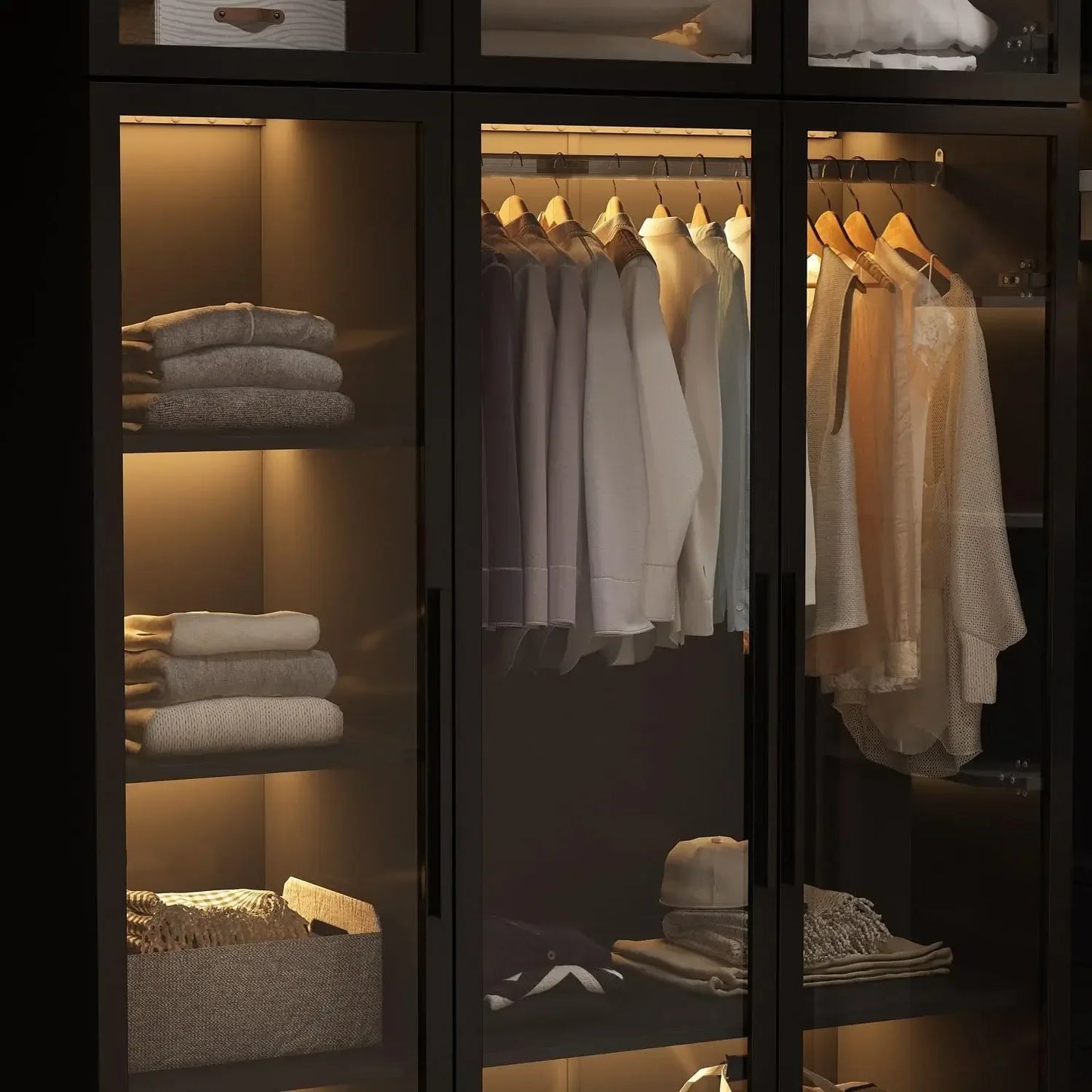 Glass Wardrobe Cabinet