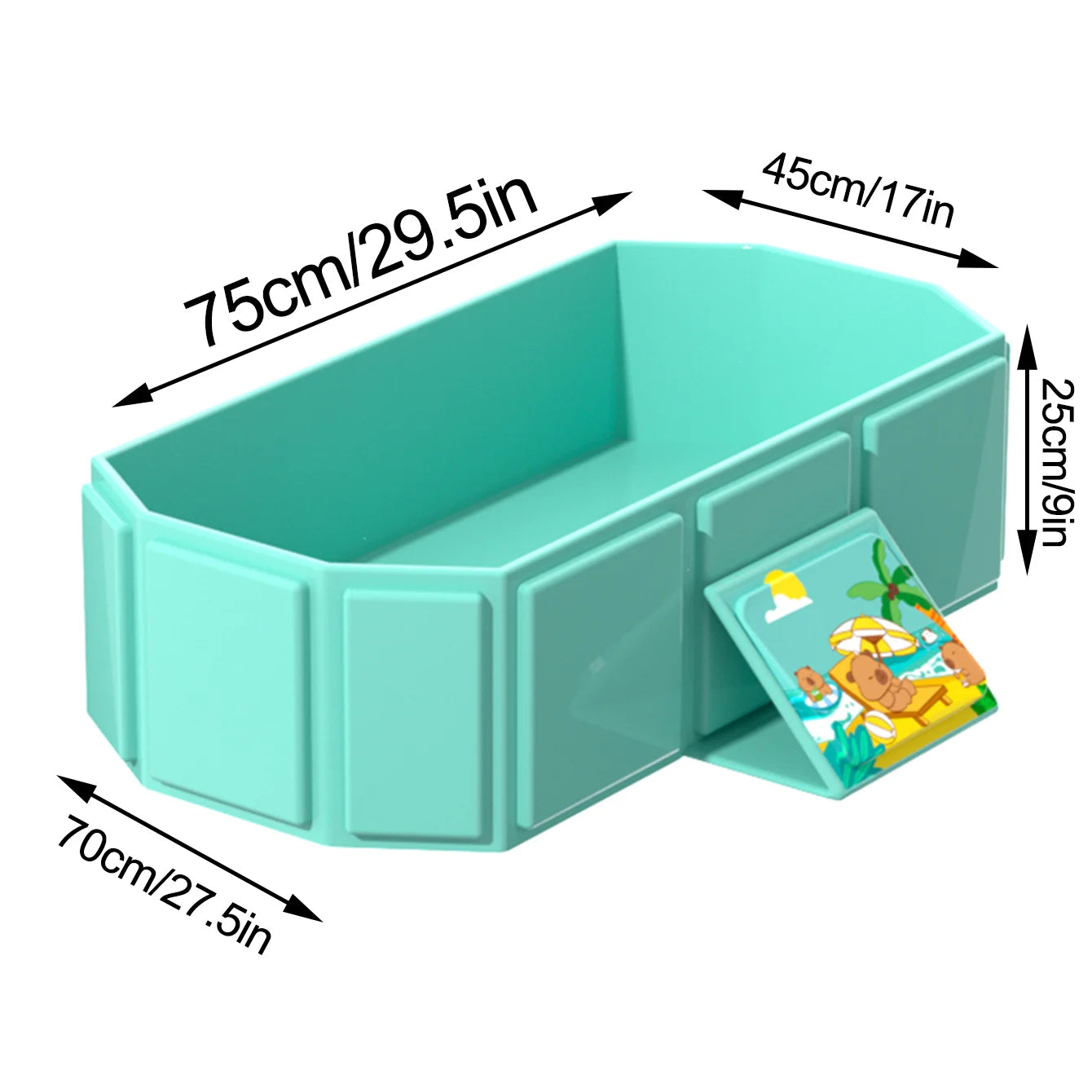 Thick foldable bathtub