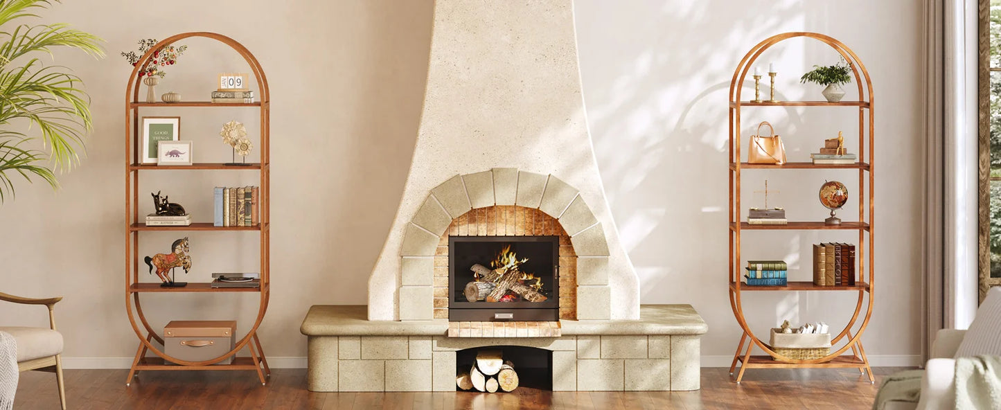 Arched 5‑Tier Bookcase