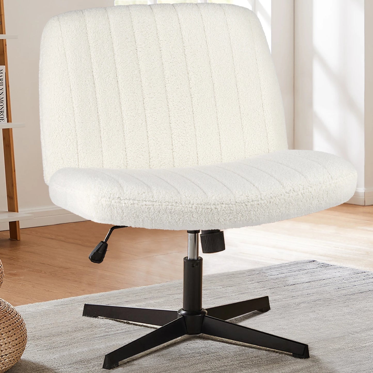 Cross Legged Office Chair with Adjustable Swivel