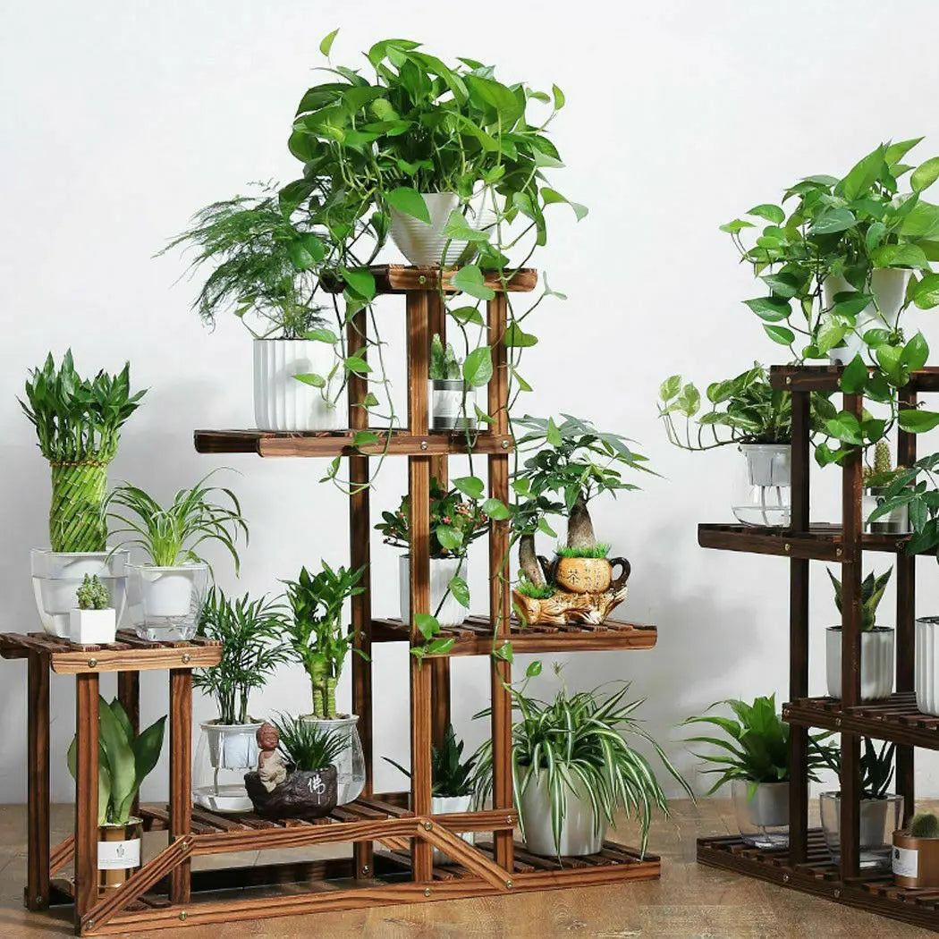 6‑Tier Wooden Plant Stand