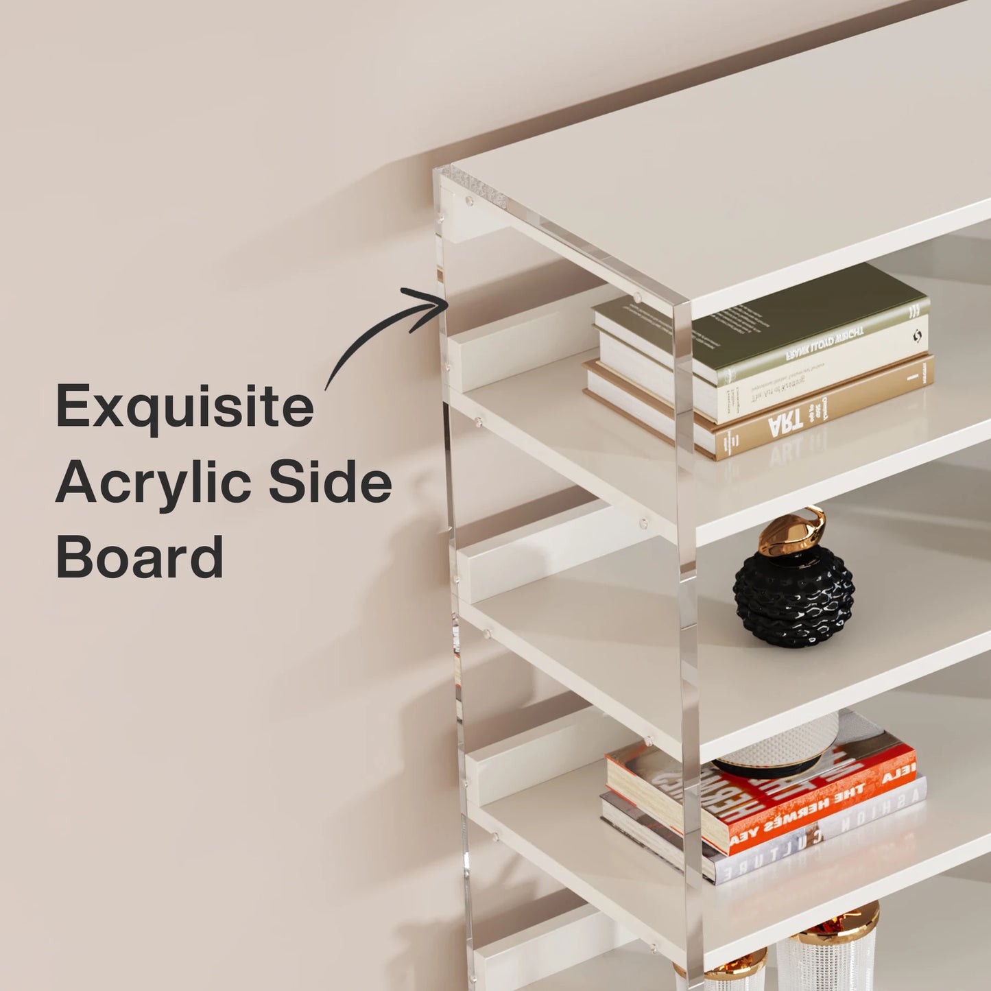 Acrylic 8-Tier Bookshelf