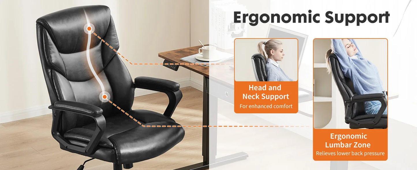 Ergonomic PU Leather Chair