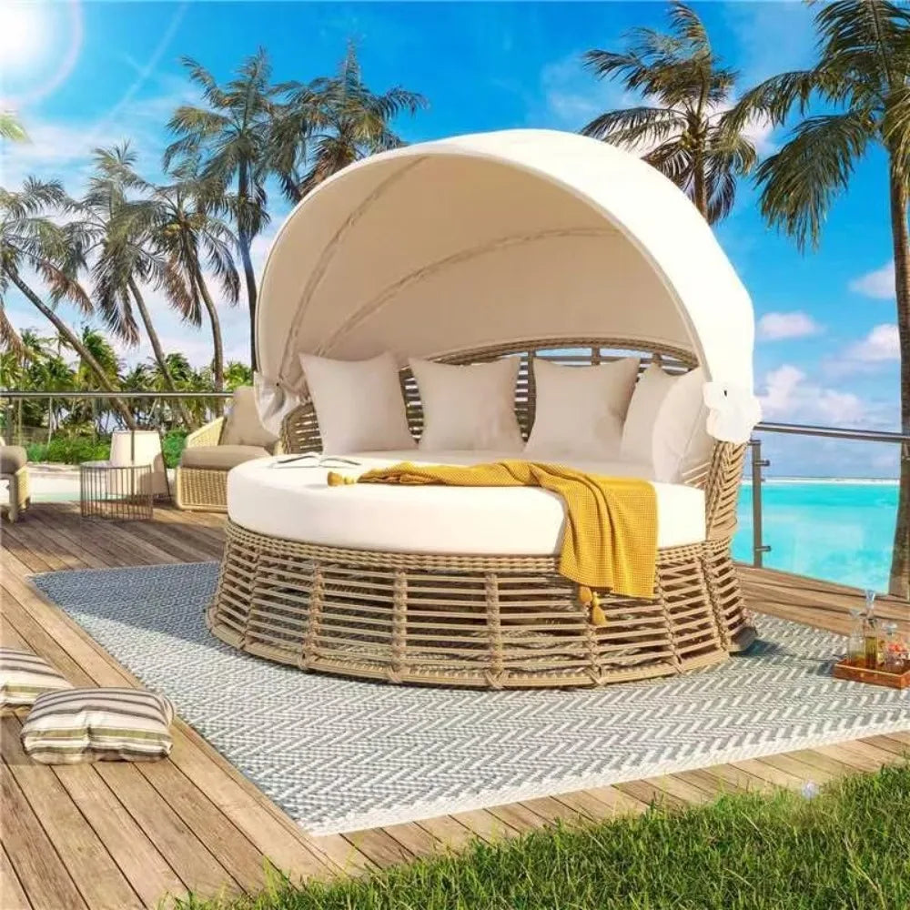 Rattan Round Daybed