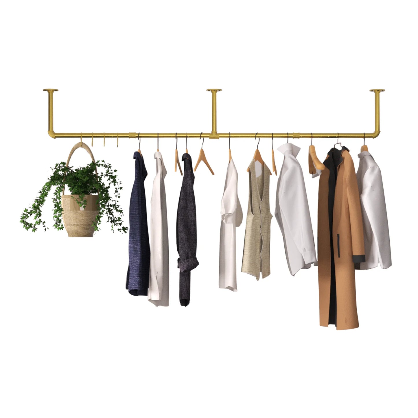 Industrial Pipe Clothes Rack