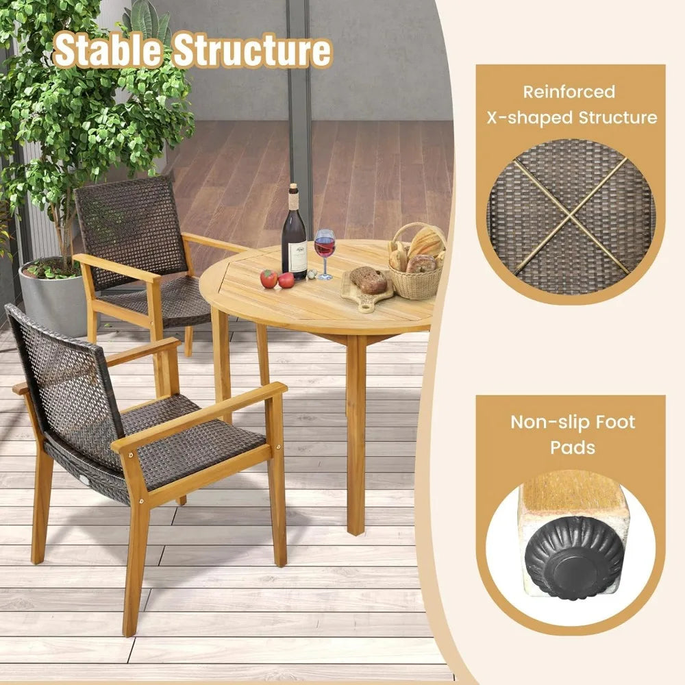 Patio Wicker Dining Set