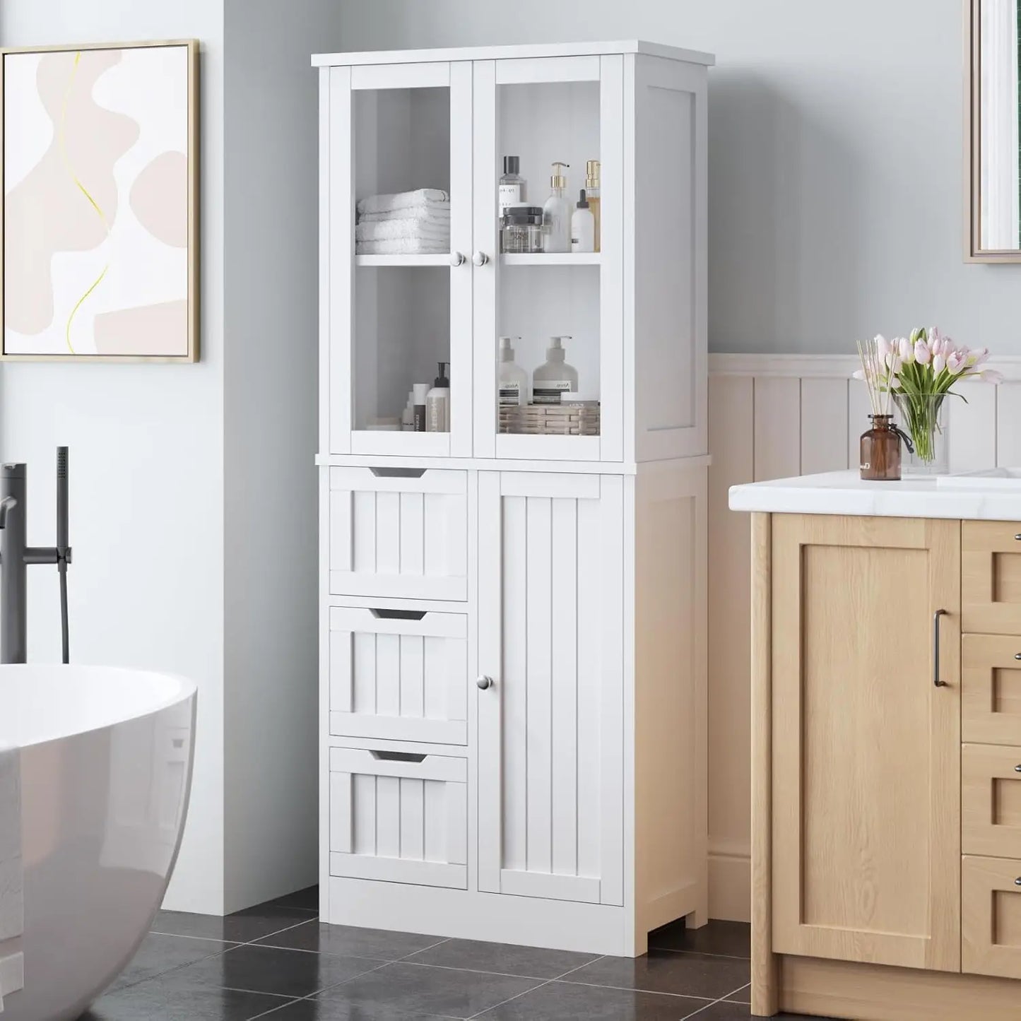 Tall Bathroom Linen Cabinet