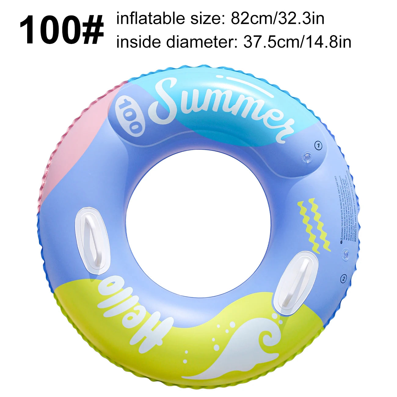 Vibrant Color Thickened Inflatable Swim Ring