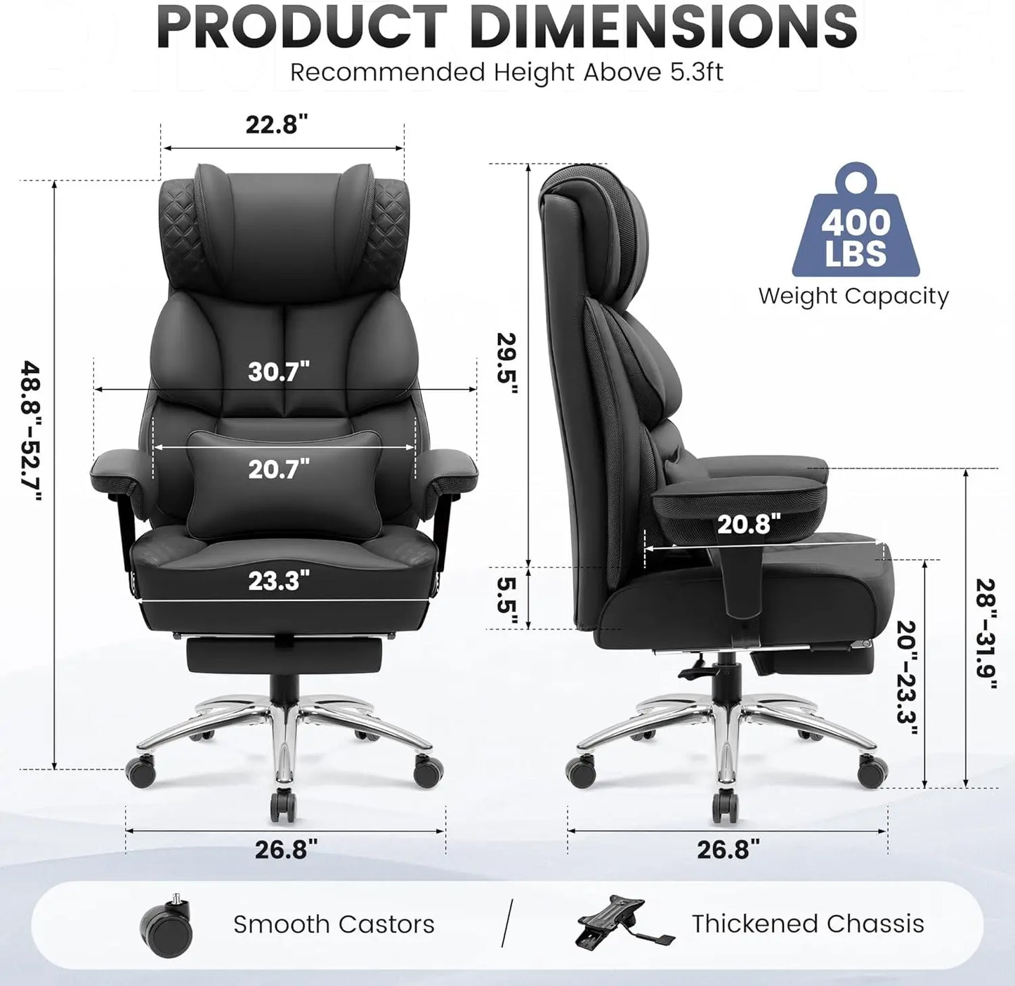 Oversized PU Recliner Chair