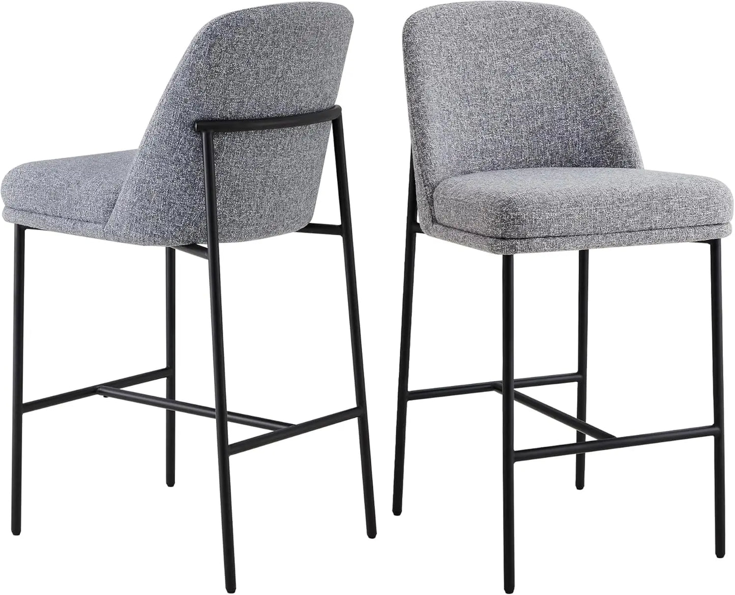 Grey Fabric Bar Stools