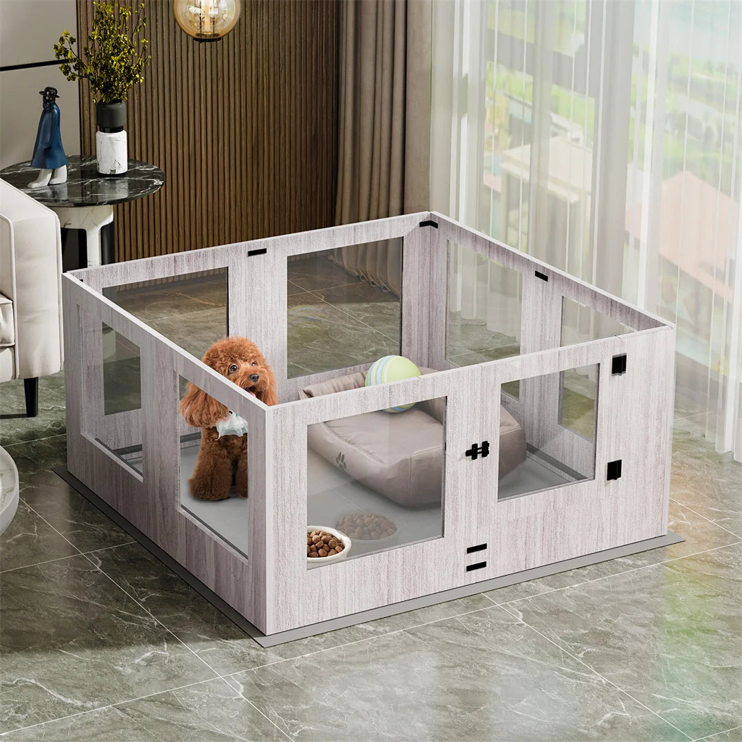 Glass Whelping Box Playpen