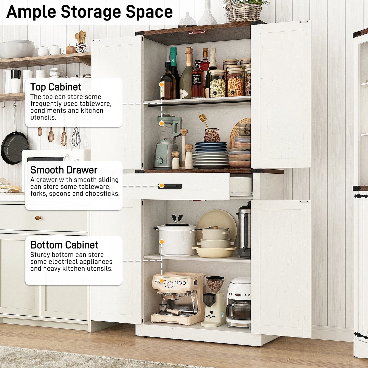 rustic kitchen cabinet with drawer